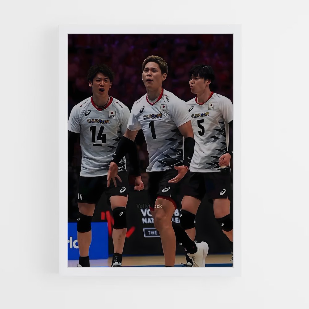 Poster Japan de national – affiche Volleyball (vue 3)